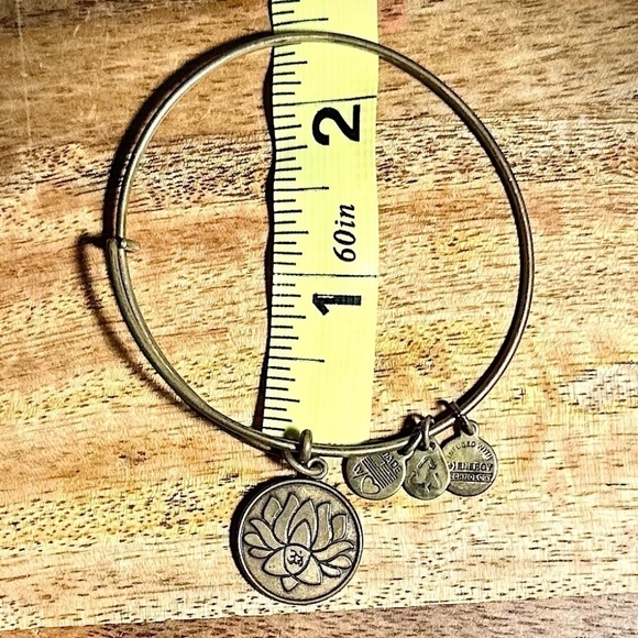 Alex & Ani Bangle Bracelet, Lotus Flower - Picture 2 of 2
